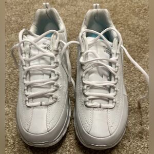 Skechers Womens Elite Synergy 11798WSL White/Silver Casual Shoes Sneaker Size 9